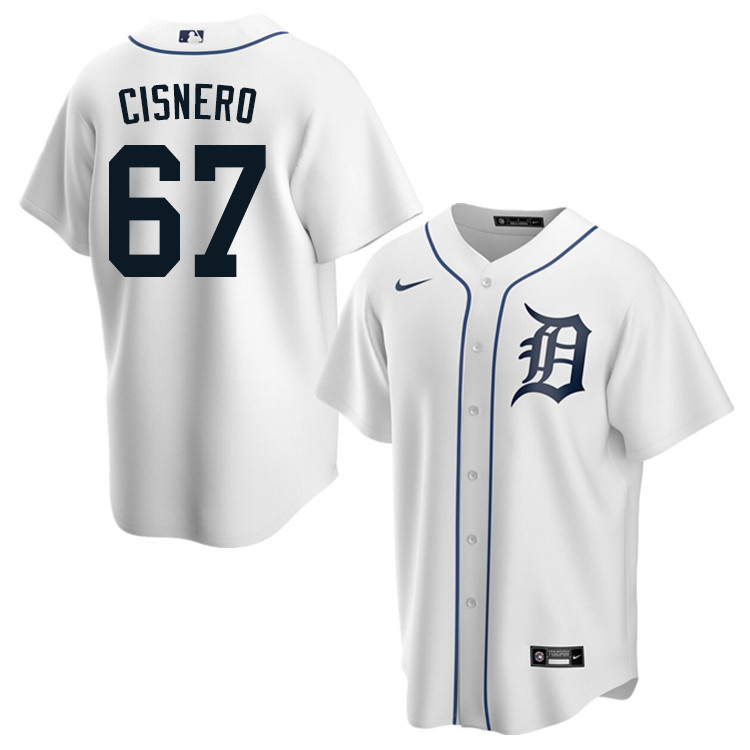Nike Men #67 Jose Cisnero Detroit Tigers Baseball Jerseys Sale-White